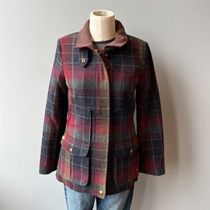 NWT Joules Tweed Classic Navy Red Check Tweed Fieldcoat 💜 🌲